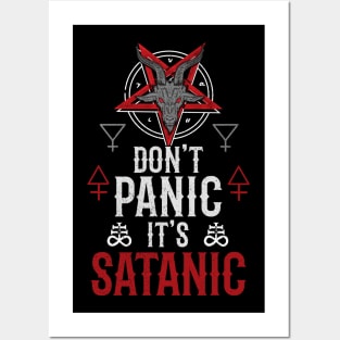 Don't Panic It's Satanic - Baphomet 666 Occult Posters and Art